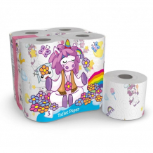 Купить world cart туалетная бумага 3-х слойная единорог с рисунком kartika collection 8 шт. unc-tt-08