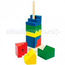 Купить деревянная игрушка mertens пирамида цветная башня 81035