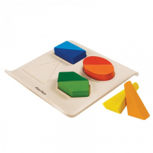 Купить деревянная игрушка plan toys геометрические фигуры рамка-вкладыш 5645