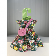 Купить tukitu комплект одежды для кукол (платье с крылышками, бант на голову, вязаная сумочка) 32 см 1