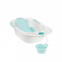 Купить ванночка с анатомической горкой happy baby bath comfort aquamarine happy baby 997053380