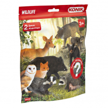 Купить konik пакетик-сюрприз лесные животные 2 фигурки amw2129