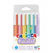 Купить фломастеры carioca pastel 6 цветов 43033