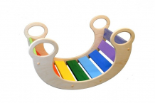Купить деревянная игрушка чудево качалка-горка разноцветная 06005