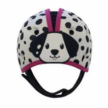 Мягкая шапка-шлем для защиты головы SafeheadBaby "Далматин", белый с розовым SafeheadBABY 997170605