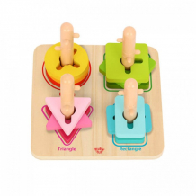 Купить деревянная игрушка tooky toy разноцветные фигуры tl905