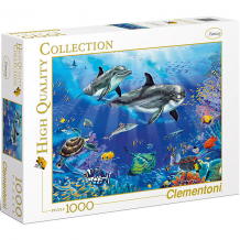 Купить пазл clementoni "дельфины", 1000 элементов ( id 7335624 )