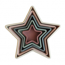 Купить развивающая игрушка mushie пирамидка-формочки nesting star 2410000