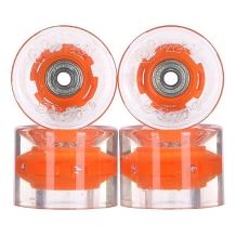 Купить колеса для скейтборда для лонгборда с подшипниками sunset cruiser wheel with abec9 orange 78a 59 mm прозрачный,оранжевый ( id 1115366 )