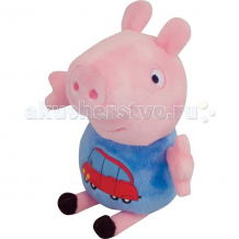 Купить мягкая игрушка свинка пеппа (peppa pig) джордж с машинкой 18 см 29620