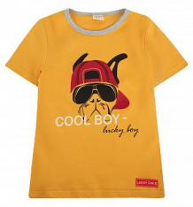 Купить футболка lucky child крутой парень, цвет: желтый ( id 9459705 )