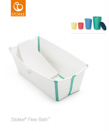 Купить складная ванночка с поддержкой, игрушками и термочувствительной пробкой stokke flexi bath white aqua stokke 997055421