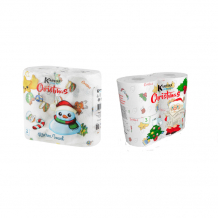 Купить world cart полотенца бумажные 2 рулона + туалетная бумага с рисунком рождество 4 рулона kgchr-kt-095