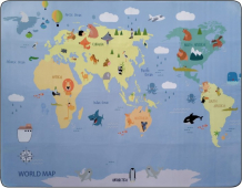 Купить porolon детский коврик карта мира rw555121