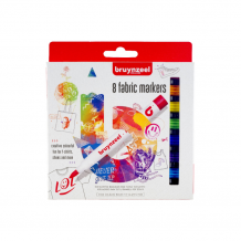 Купить bruynzeel набор маркеров для росписи по тканям 8 цветов в картонной упаковке 60227008