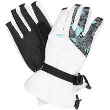 Купить перчатки сноубордические женские pow falon glove white белый,черный,голубой ( id 1170959 )