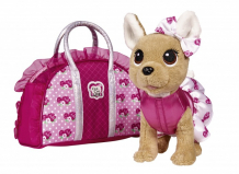Купить мягкая игрушка chi-chi love плюшевая модная собачка с сумочкой, 20 см 5893346