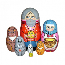 Купить деревянная игрушка русская народная игрушка (рни) матрешка колобок 7 фигурок р-45/742