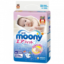 Купить moony подгузники размер nb (0-5 кг) 90 шт. 