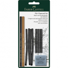 Набор угля и угольных карандашей Faber-Castell "Pitt Charcoal" 10 предметов, блистер ( ID 8424179 )