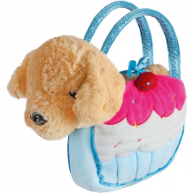 Мягкая игрушка Fluffy Family "Щенок в сумочке-пирожное", 21 см, коричнево-голубая ( ID 12969768 )