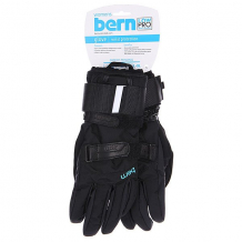Купить перчатки сноубордические женские bern womens synthetic gloves removable wristguard black черный ( id 1103983 )