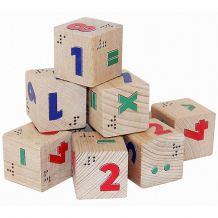 Купить кубики краснокамская игрушка цифры со шрифтом брайля ( id 11320757 )