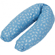 Купить подушка для беременных и кормления, mama's helper, холлофайбер, голубой с белыми перышками ( id 3939248 )