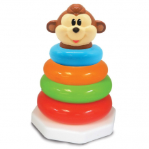 Купить развивающая игрушка kiddieland пирамида-неваляшка обезьяна kid 057620