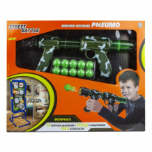 Купить 1 toy street battle игрушечное оружие с мягкими шариками + стенд с мишенями т16681