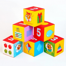 Купить развивающая игрушка мякиши кубики три кота математика 473
