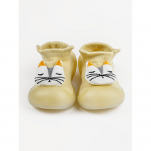 Купить amarobaby ботиночки-носочки first step cat с дышащей подошвой ab-ob21-fsb2