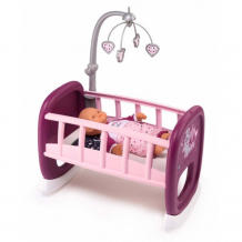Купить кроватка для куклы smoby baby nurse колыбель для пупса с мобилем 220343 220343