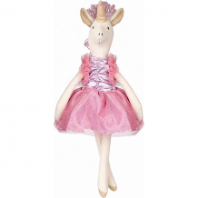 Купить мягкая игрушка angel collection "единорог тильда", 34 см, бело-розовая ( id 12969812 )