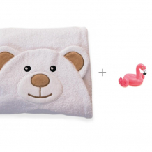 Купить babybunny полотенце с капюшоном мишка и игрушка надувная зверюшки intex 