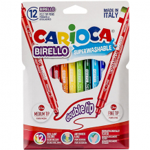 Купить набор двусторонних фломастеров carioca "birello", 12 цветов ( id 10627328 )