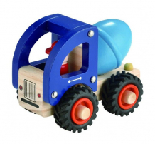 Купить деревянная игрушка magni игрушечная машинка бетономешалка 2624