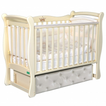 Купить детская кроватка palermo ariel premium мягкий фасад, автостенка, ящик (универсальный маятник) 31