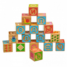 Купить деревянная игрушка lucy & leo кубики русский алфавит с тиснением ll249