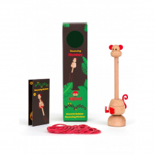 Купить деревянная игрушка kipod toys игровой набор подпрыгивающая обезьянка kw-103