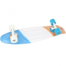 Купить скейт мини круизер пластборд stand white/light blue/brown 7.25 x 27 (68.5 см) коричневый,белый,голубой ( id 1176933 )