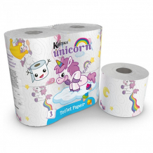 Купить world cart туалетная бумага единорог с рисунком kartika collection 3 слоя 4 рул. kgunc-tt-01