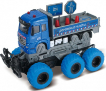 Купить funky toys грузовик с дорожными знаками с краш-эффектом ft61095