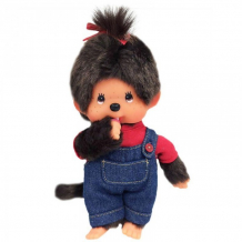 Купить мягкая игрушка monchhichi девочка в комбинезоне и футболке 20 см 