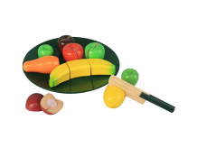 Купить деревянная игрушка magni набор фруктов на тарелке 1239f