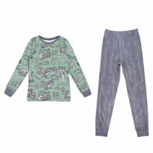 Купить пижама джемпер/брюки leader kids, цвет: хаки/серый ( id 10978730 )