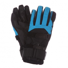 Перчатки сноубордические Bern Mens Synthetic Gloves Removeable Wrist Guard Black/Cyan черный,голубой ( ID 1109376 )