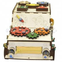 Купить деревянная игрушка iwoodplay бизи развивающая машинка с электрикой igm-01-01