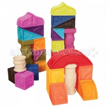 Купить развивающая игрушка battat b.dot набор кубиков и других форм elemnosqueeze 68617
