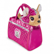 Купить мягкая игрушка chi-chi love плюшевая собачка гламур с розовой сумочкой и бантом 20 см 5893125129
